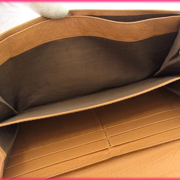 Chloe Wallet Purse Long Wallet Logo Beige Silver Woman Authentic Used Y889 - Picture 5 of 5